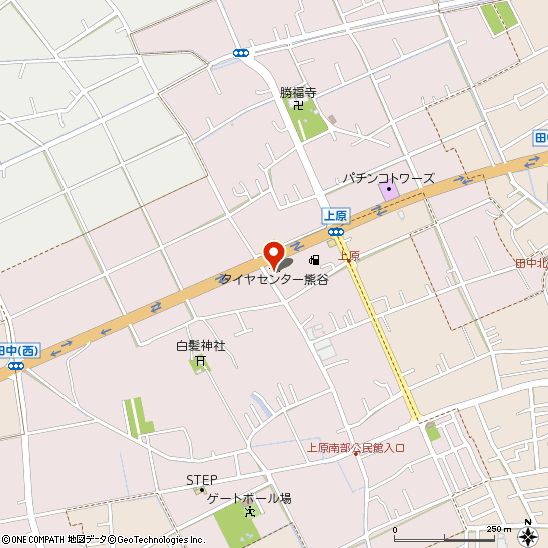 タイヤセンター熊谷付近の地図